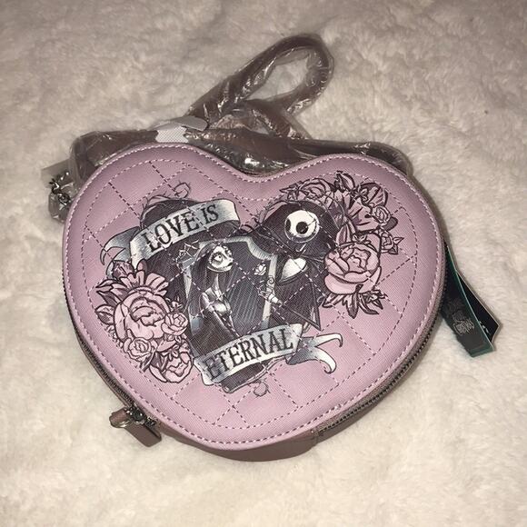 New Bioworld Nightmare Before Christmas Love Is Eternal Crossbody Bag - Picture 2 of 3